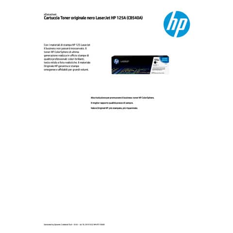 Toner 125A HP nero  CB540A